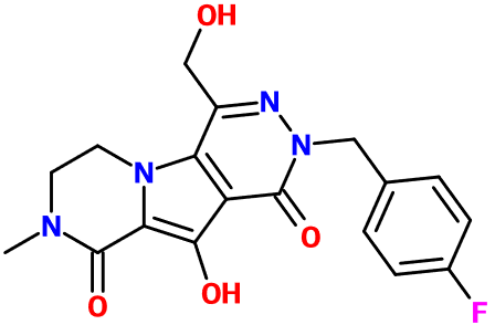 (image for) MC080041 Pyrazino[1',2':1,5]pyrrolo[2,3-d]pyridazine-1,9(2H,6H)-dione, 2-[(4-fluorophenyl)methyl]-7,8-dihydro-10-hydroxy-4-(hydroxymethyl)-8-methyl